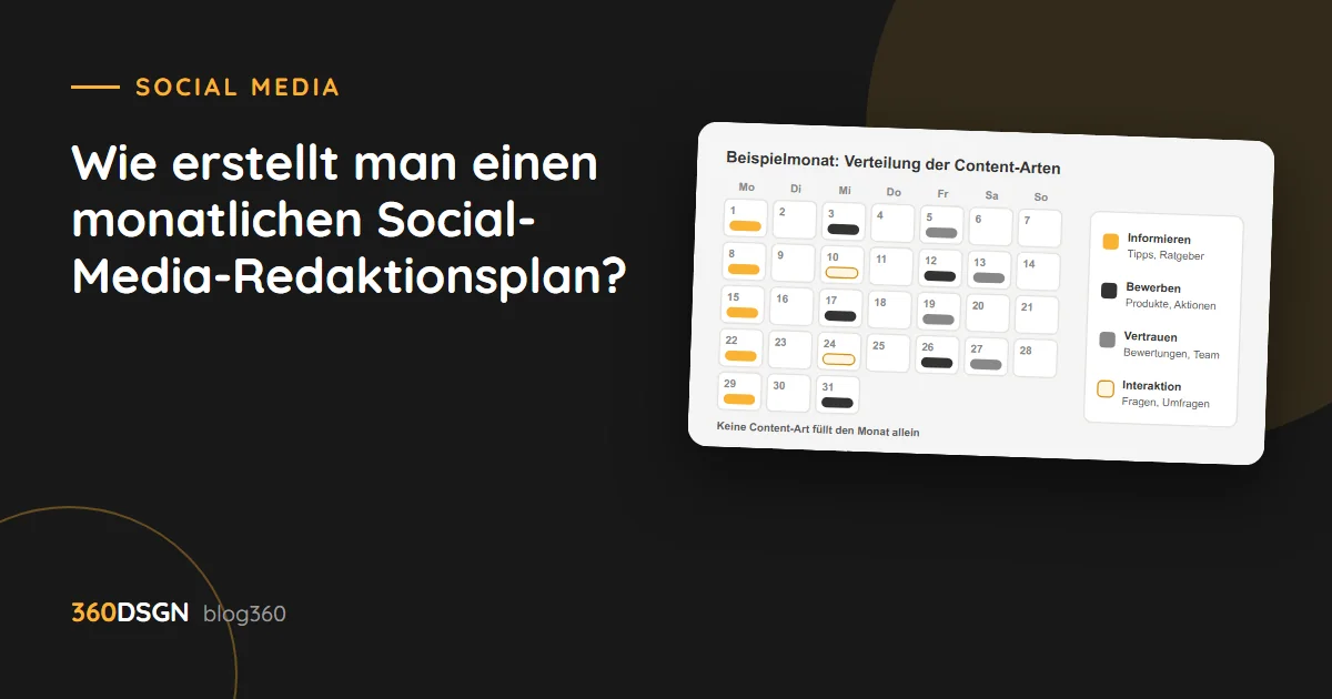 Beispiel für einen monatlichen Social-Media-Redaktionsplan