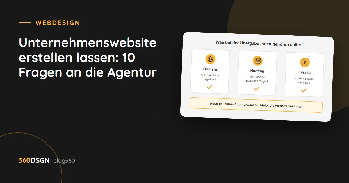 Unternehmenswebsite erstellen lassen: 10 Fragen an die Agentur