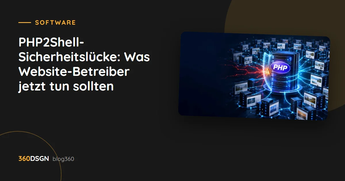 Rote Angriffslinien, die auf einen Schutzschild vor einem PHP-Server zielen